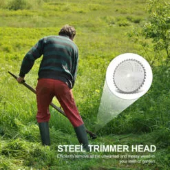 LIFCAUSAL Tête De Tondeuse Lame De Coupe Tête De Tondeuse à Gazon Extérieure En Alliage Outil De Mangeur De Tête De Tondeuse Pour Remplacement De Tondeuse à Gazon à Arbres Droits 80T 0.4 -Tondeuse Boutique 66372865 3