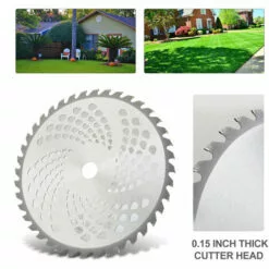LIFCAUSAL Tête De Tondeuse Lame De Coupe Tête De Tondeuse à Gazon Extérieure En Alliage Outil De Mangeur De Tête De Tondeuse Pour Remplacement De Tondeuse à Gazon à Arbres Droits 80T 0.4 -Tondeuse Boutique 66372865 5