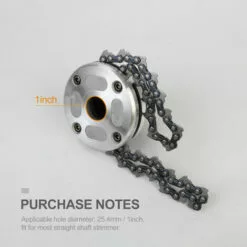 LIFCAUSAL Tête De Tondeuse Avec Lame De Coupe-chaîne à Bobine Tête De Tondeuse à Gazon D'extérieur Outil De Mangeur De Tête De Tondeuse En Acier Pour Remplacement De Tondeuse à Gazon à Arbres Droits -Tondeuse Boutique 66373087 4