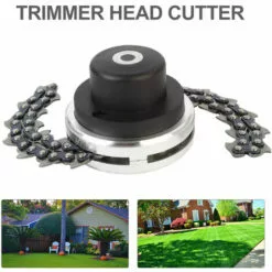 LIFCAUSAL Tête De Tondeuse Avec Lame De Coupe-chaîne à Bobine Tête De Tondeuse à Gazon D'extérieur Outil De Mangeur De Tête De Tondeuse En Acier Pour Remplacement De Tondeuse à Gazon à Arbres Droits -Tondeuse Boutique 66373087 5