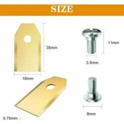 GRID COOL 30 X Lames De Rechange En Titane Pour Tous Les Tondeuses De Jardin Automower Husqvarna/Gardena/Yard Force/Automower, Robuste (3.1 G / 0.75 Mm) Avec Vis -Tondeuse Boutique 66756368 2