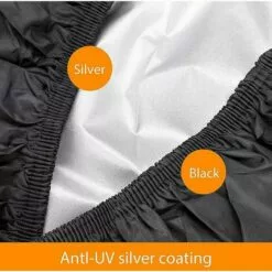 HKLFFJA Housse De Voiture De Moto Noire 210D Oxford Cloth Heavy Duty Quad Bike Cover All Weather Outdoor Motorcycle Scooter Covers ATV Cover - -Tondeuse Boutique 67177155 3