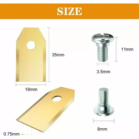 GESCHENKE 30 X Lames De Rechange En Titane Pour Tous Les Tondeuses De Jardin Automower Husqvarna/Gardena/Yard Force/Automower, Robuste (3.1 G / 0.75 Mm) Avec Vis 4 GESCHENKE 30 X Lames De Rechange En Titane Pour Tous Les Tondeuses De Jardin Automower Husqvarna/Gardena/Yard Force/Automower, Robuste (3.1 G / 0.75 Mm) Avec Vis – Image 3