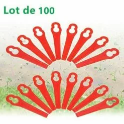 THSINDE Lidl Florabest Lot De 100 Lames De Rechange En Plastique Pour Coupe-bordures FRT18A FRT18A1 Art 46155 FRT20A1 Grand Trou 12 Mm Petit Trou 7 Mm -Tondeuse Boutique 67503090 5