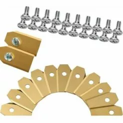 Cisea 30x Lames De Couteau En Titane, Couteau De Tondeuse Robot (3g - 0,75mm) + 30 Vis Pour Toutes Les Tondeuses Robots Husqvarna? Gardena? / Automower?, Accessoires Pour Tondeuses Robots, Lames De Rechange Pour Tondeuses à Gazon