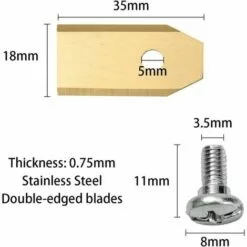 Cisea 30x Lames De Couteau En Titane, Couteau De Tondeuse Robot (3g - 0,75mm) + 30 Vis Pour Toutes Les Tondeuses Robots Husqvarna? Gardena? / Automower?, Accessoires Pour Tondeuses Robots, Lames De Rechange Pour Tondeuses à Gazon -Tondeuse Boutique 68078223 5