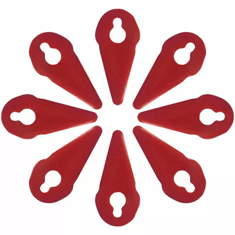 OYLDA 50PCS Lame De Coupe En Plastique Pour Tondeuse à Gazon Compatible Avec La Débroussailleuse, Rouge 3 OYLDA 50PCS Lame De Coupe En Plastique Pour Tondeuse à Gazon Compatible Avec La Débroussailleuse, Rouge