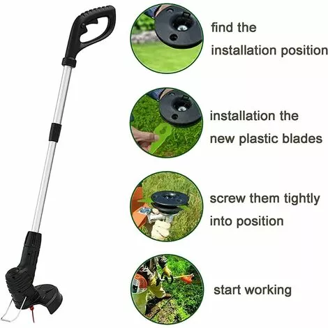 OYLDA 50PCS Lame De Coupe En Plastique Pour Tondeuse à Gazon Compatible Avec La Débroussailleuse, Rouge 5 OYLDA 50PCS Lame De Coupe En Plastique Pour Tondeuse à Gazon Compatible Avec La Débroussailleuse, Rouge – Image 3