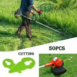 OYLDA 50PCS Lame De Coupe En Plastique Pour Tondeuse à Gazon Compatible Avec La Débroussailleuse, Rouge 11 OYLDA 50PCS Lame De Coupe En Plastique Pour Tondeuse à Gazon Compatible Avec La Débroussailleuse, Rouge -Tondeuse Boutique 68139800 5