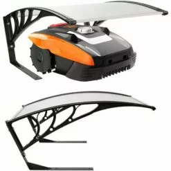AREBOS Garage De Tondeuse Robot | Abri Pour Robot | Taille 102 X 79 X 46 Cm | Résistant Aux Intempéries + Protection UV | Avec Pieds En Métal | Matériel De Montage Inclus
