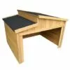 WILTEC Garage Pour Robot-tondeuse Toit Gradin Bois Massif Abri Carport Naturel 66,6x79,5x71,2cm -Tondeuse Boutique 9562057 1