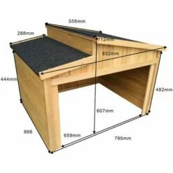 WILTEC Garage Pour Robot-tondeuse Toit Gradin Bois Massif Abri Carport Naturel 66,6x79,5x71,2cm 7 WILTEC Garage Pour Robot-tondeuse Toit Gradin Bois Massif Abri Carport Naturel 66,6x79,5x71,2cm -Tondeuse Boutique 9562057 3